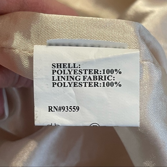 NWT PEPPE PELUSO Golden-Cream Satin Riveted Sleeveless Mini Evening Dress Size M - Picture 8 of 13